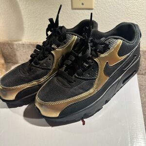 Black and Gold Sneakers